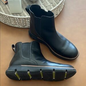 Cole Haan ZeroGrand Black Leather Chelsea Boots Size 5.5